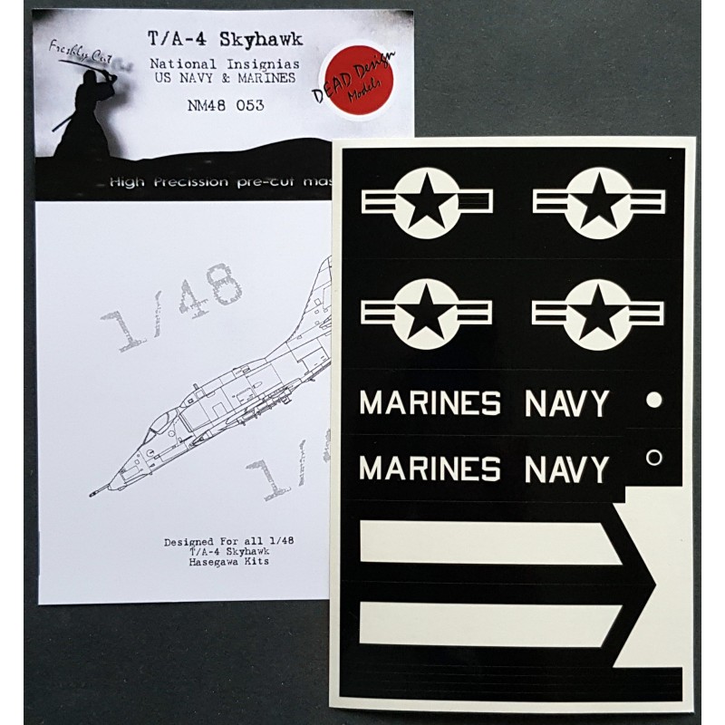 Masques de peinture Douglas TA-4J Skyhawk National Insignia (conçus pour être utilisés avec les kits Hasegawa)