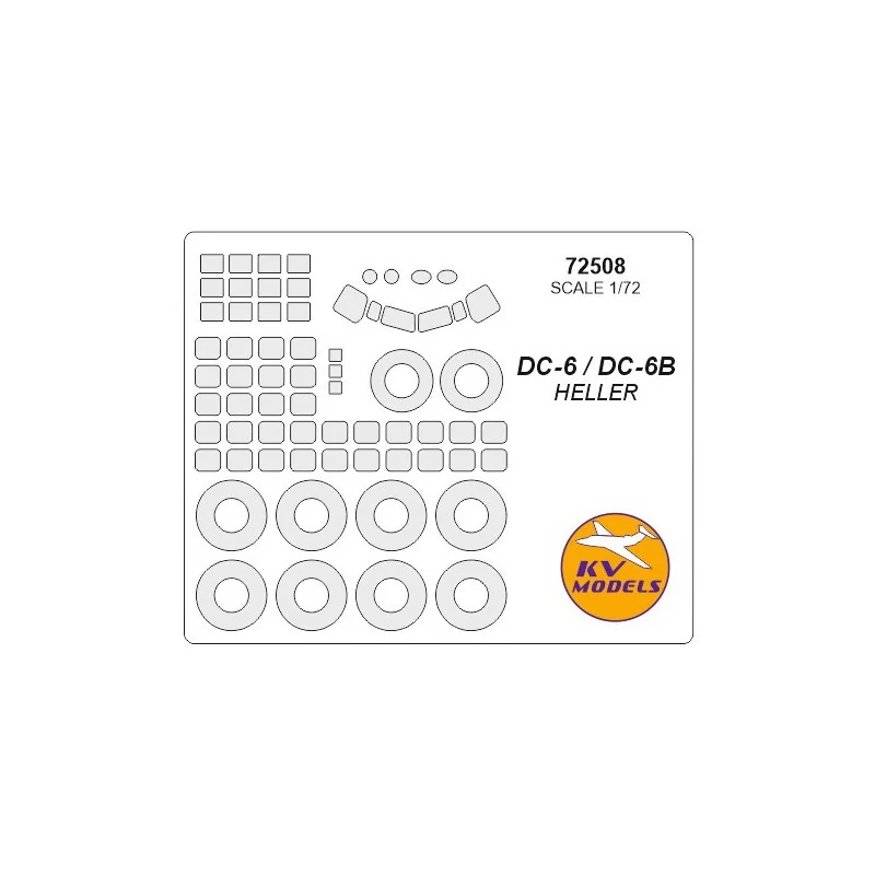 Douglas DC-6 + masques de roues (conçus pour être utilisés avec les kits Heller HE80315) [DC-6, DC-6B]