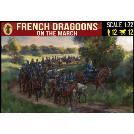 Figurine Dragons français en marche. Guerre de Succession d'Espagne