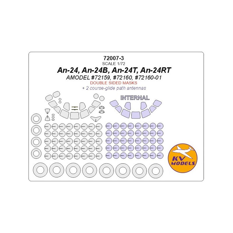 Antonov An-24 - Masques double face et roues