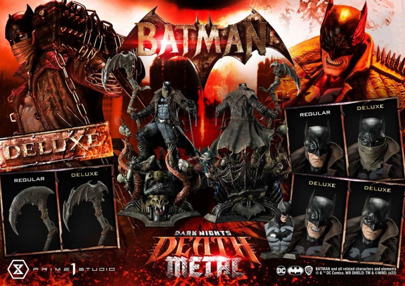 Dark Knights: Metal statuette 1/3 Death Metal Batman Deluxe Bonus Ver. 105 cm