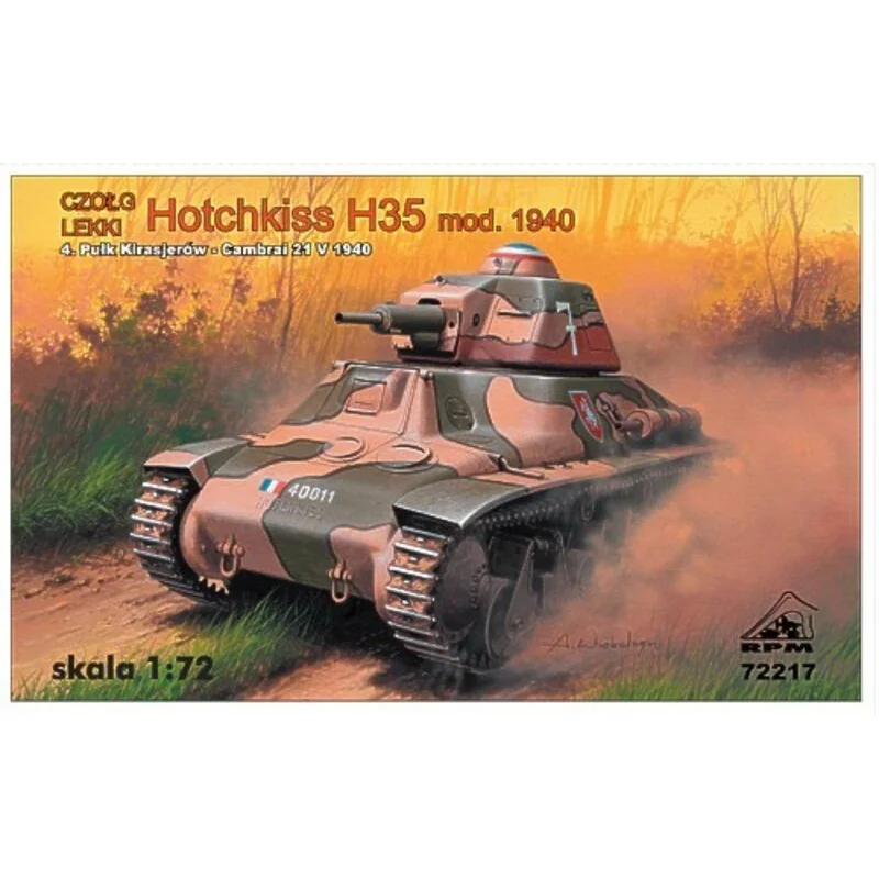 Hotchkiss H35 version précoce - France 1940 avec canon de 37mm SA38 