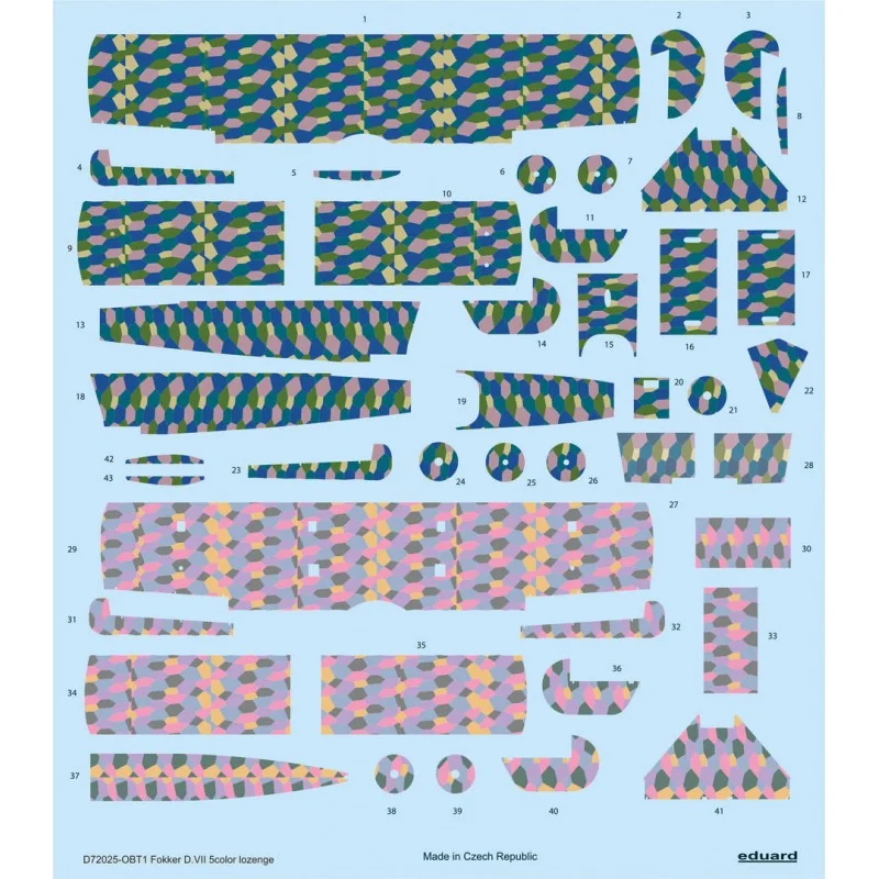 Fokker D.VII losange 5 couleurs