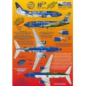 Décal Boeing 737-300 WP Western Pacific N946WP Spirit of Durango/Purgatory Resort includes photo etch parts. Designed to fit Sky