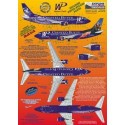 Décal Boeing 737-300 WP Western Pacific N953WP Crested Butte includes photo etch parts. Designed to fit Skyline kit SKY4403A