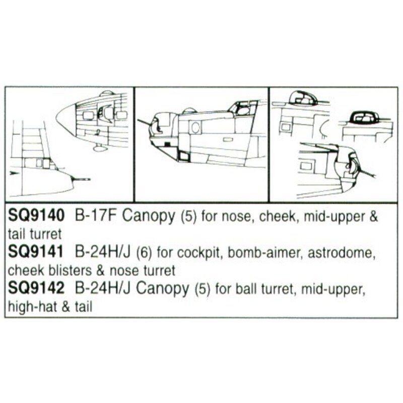 Consolidated B-24H Liberator/Consolidated B-24J : tourelle d'astrodome , fenêtre de bombardier , tourelle boule de Liberator (po