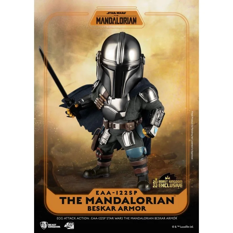 Star Wars The Mandalorian figurine Egg Attack Action The Mandalorian Beskar Armor 17 cm