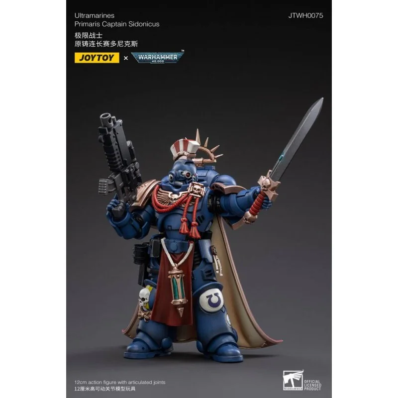 Warhammer 40k figurine 1/18 Ultramarines Primaris Captain Sidonicus 12 cm