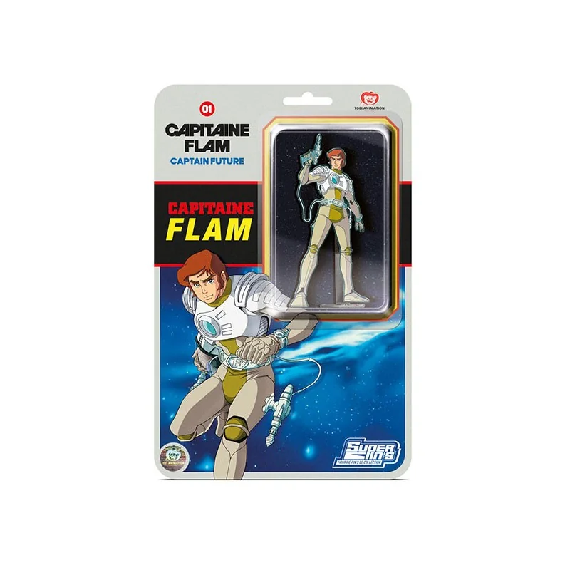 Capitaine Flam Pin's Blister Card Curtis Newton 10,5cm