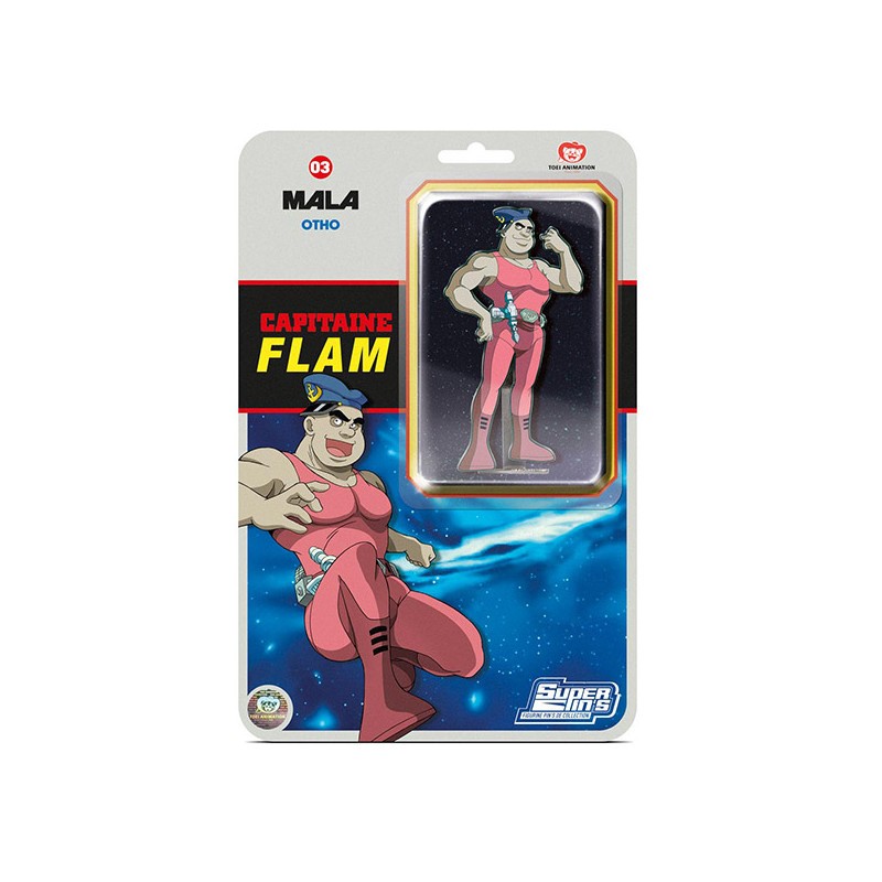 Capitaine Flam Pin's Blister Card Mala 10,5cm