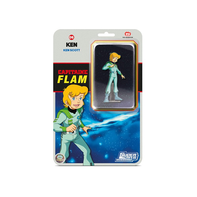 Capitaine Flam Pin's Blister Card Ken 10,5cm