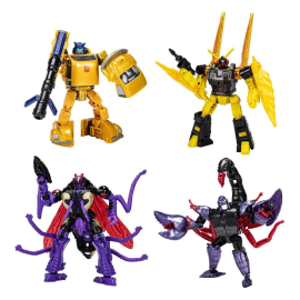 Figurine articulée Transformers Generations Legacy Buzzworthy Bumblebee pack 4 figurines Creatures Collide