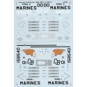 Décal Grumman EA-6B Prowlers (2) 158540 CB/01 VMAQ-1 Banshees 162230 CY-00 VMAQ-2 Panthers black fin. Both low viz greys FS35237