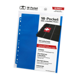  Ultimate Guard 18-Pocket Pages Side-Loading Bleu (10)