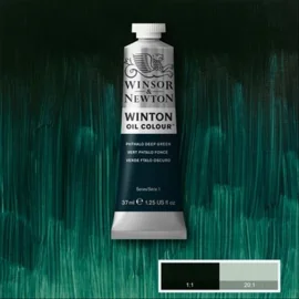 WINSOR & NEWTON WINTON COULEUR À L'HUILE 37ML - PHTALO VERT FONCÉ