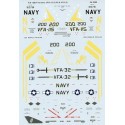 Décal McDonnell Douglas F/A-18E/F Super Hornets (2) E 165781 NK/200 VFA-115 black tails USS Ronald Reagan 2005 Mission markings 