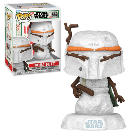 SW Star Wars Pop Holiday Snowman Boba Fett