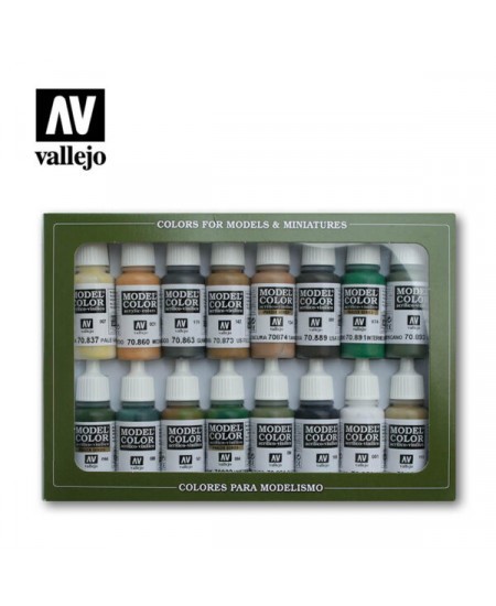 Vallejo Coffret de 16 pots de peinture acrylique Couleurs