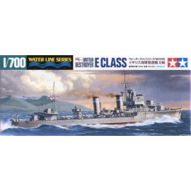Maquette de bateau - sur la ligne de flottaison Destroyer britannique de Classe E 