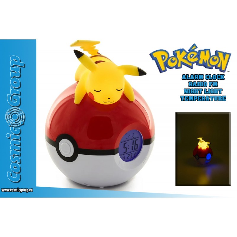 Figurine Teknofun Pokémon Pikachu 3D lampe heure réveil - Figurine de  collection