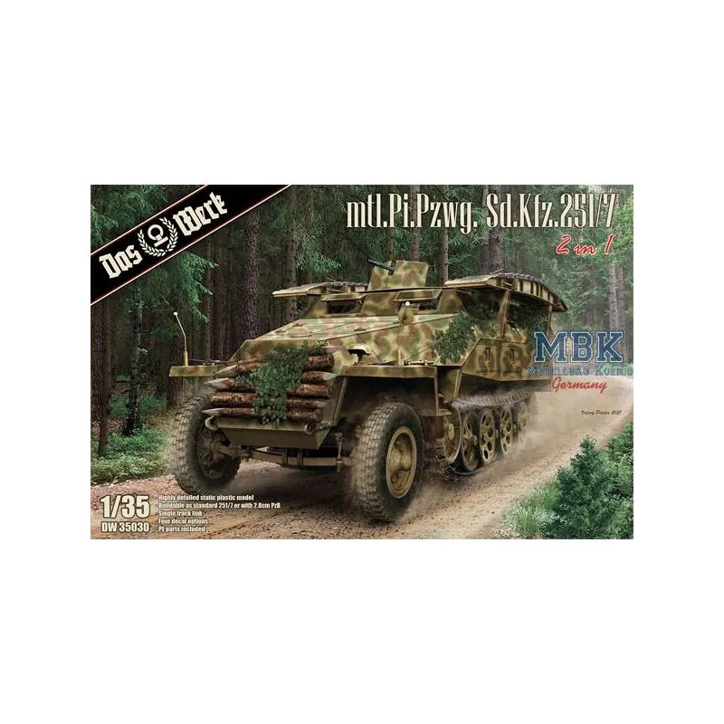 Mtl.Pi.Pzwg. Sd.Kfz.251/7 Ausf.D (2 en 1)