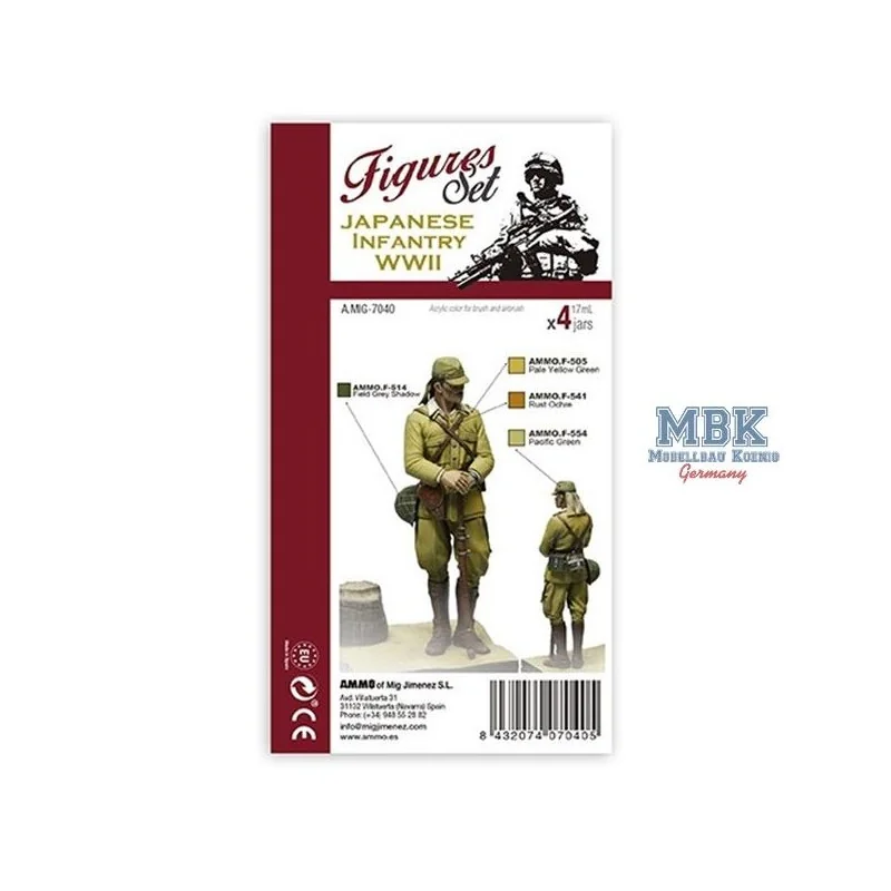 Ensemble de figurines d'infanterie japonaise de la Seconde Guerre mondiale