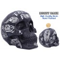 BLACK TATTOO SKULL MONEY BOX