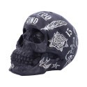 BLACK TATTOO SKULL MONEY BOX