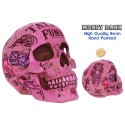 PINK TATTOO SKULL MONEY BOX