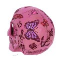 PINK TATTOO SKULL MONEY BOX