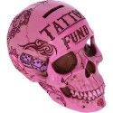 PINK TATTOO SKULL MONEY BOX