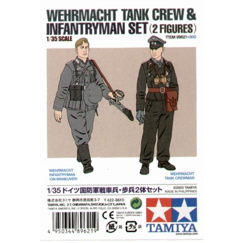 Équipage de char de Wermacht & Soldat d'infanterie. 2 figurines