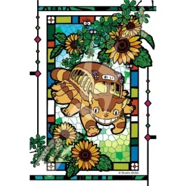 Puzzle TOTORO CATBUS 126PCS STAINED GLASS PUZZL