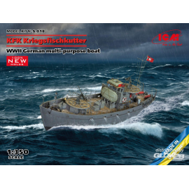 Maquette bateau KFK Kriegsfischkutter, bateau polyvalent allemand de la Seconde Guerre mondiale (moules 100% neufs)
