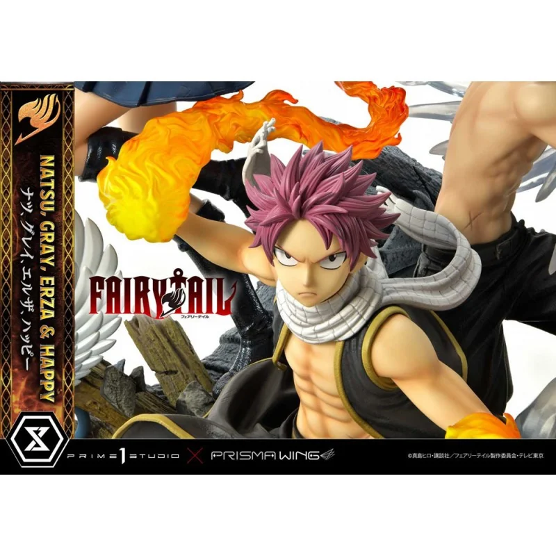 Figurine Prime 1 studio Fairy Tail Natsu, Gray, Erza, Happy 57 cm...