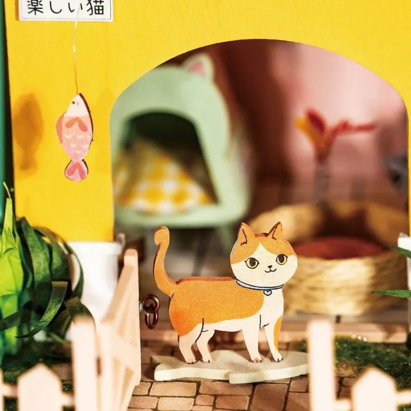 Kit de bricolage Kit pour maison miniature maison de chat de Style japonais  DG149 maison de chat modèle de construction maison de poupée cadeau créatif  Robotime Rolife -  Canada