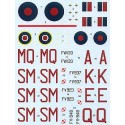Décal North American B-25D Mitchell (4) FV937 SM-K FL923 SM-F FV948 SM-q all 305 Sqn 1943 FW130 Mq-A 226 Sqn all Olive Drab/Neut