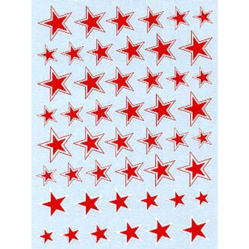 Décal Russian Stars. With white and red/white outlines. 6 sizes Russian Stars. With white and red/white outlines. 6 sizes