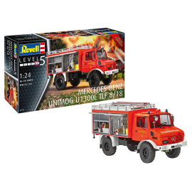 Maquette pompier MERCEDES-BENZ UNIMOG U 1300 L TLF 8/18