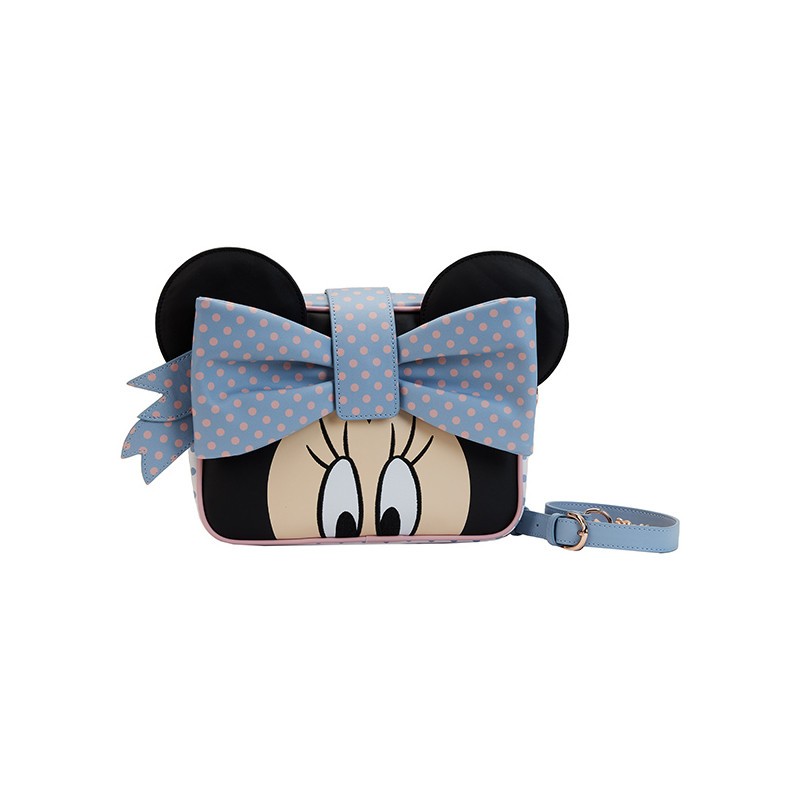 Disney Loungefly Sac A Main Minnie Pastel Color Block Dots