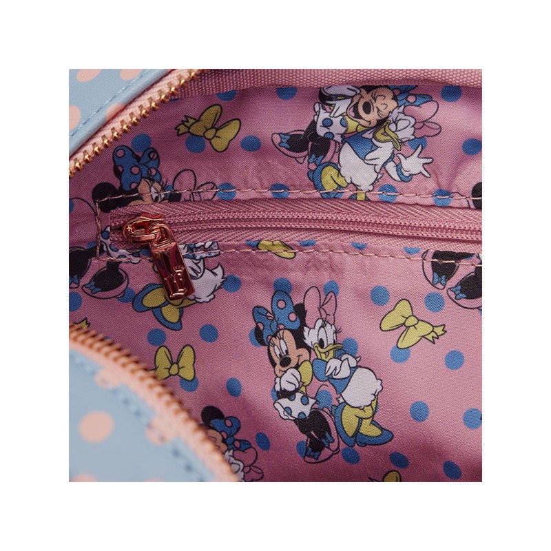 Disney Loungefly Sac A Main Minnie Pastel Color Block Dots