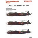 Décal Avro Lancaster B I/III (3) LL804 BH-F PB730 BH-R ED779 BH-L all from 300 (Polish) Sqd RAF Faldingworth 1944-45. Small nose