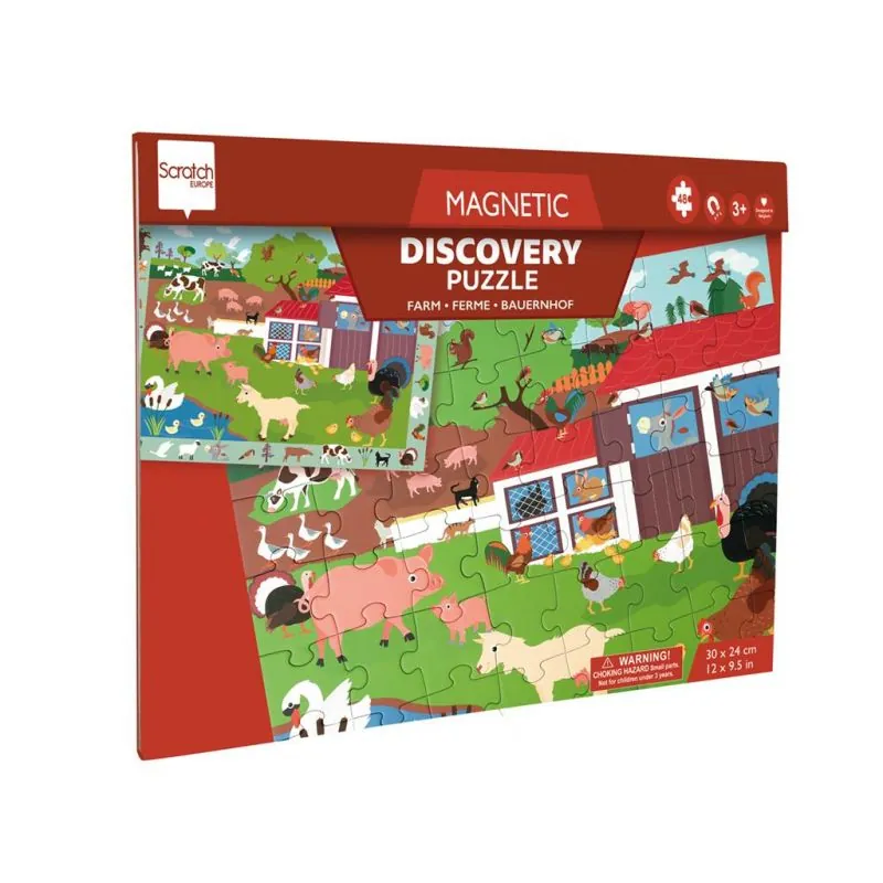 Scratch Puzzle Magnétique: DISCOVERY - FERME 48pcs