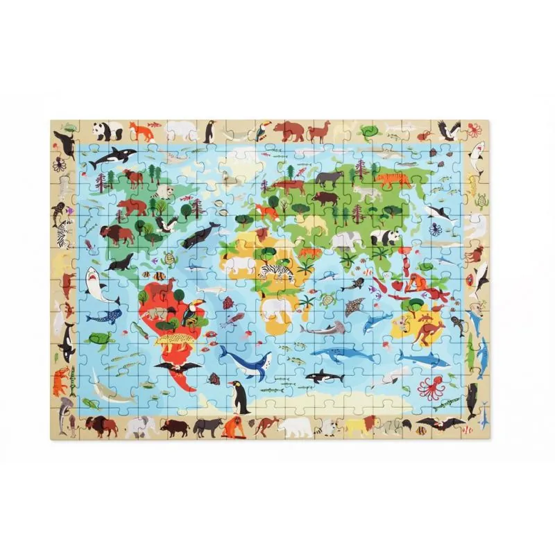 Scratch Puzzle 150pcs: DISCOVERY / LE MONDE 60x43,5cm, en carton, en boîte diam.26xH10cm, 6+