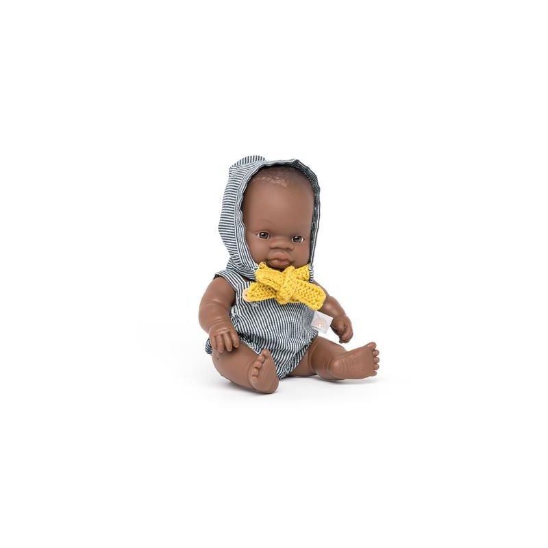 ML Poupées: POUPÉE BÉBÉ GARCON AFRICAIN HABILLÉES 21cm