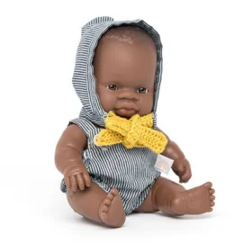 ML Poupées: POUPÉE BÉBÉ GARCON AFRICAIN HABILLÉES 21cm