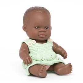 ML Poupées: POUPÉE BÉBÉ FILLE AFRICAINE HABILLÉES 21cm