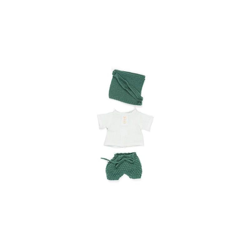 ML Poupées: ENSEMBLE de VÊTEMENTS vert/blanc pour garçon