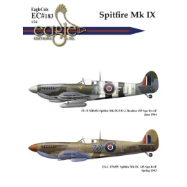 Décal Supermarine Spitfire Mk.IXc FU-N MH454 Spitfire Mk IX F/OJ