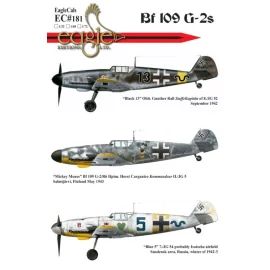 Décal Messerschmitt Bf-109G-2s "Black 13" Oblt. Gunther Rall Staffelkapitän 8./JG 52 septembre 1942 "Mickey Mouse